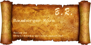 Baumberger Róza névjegykártya